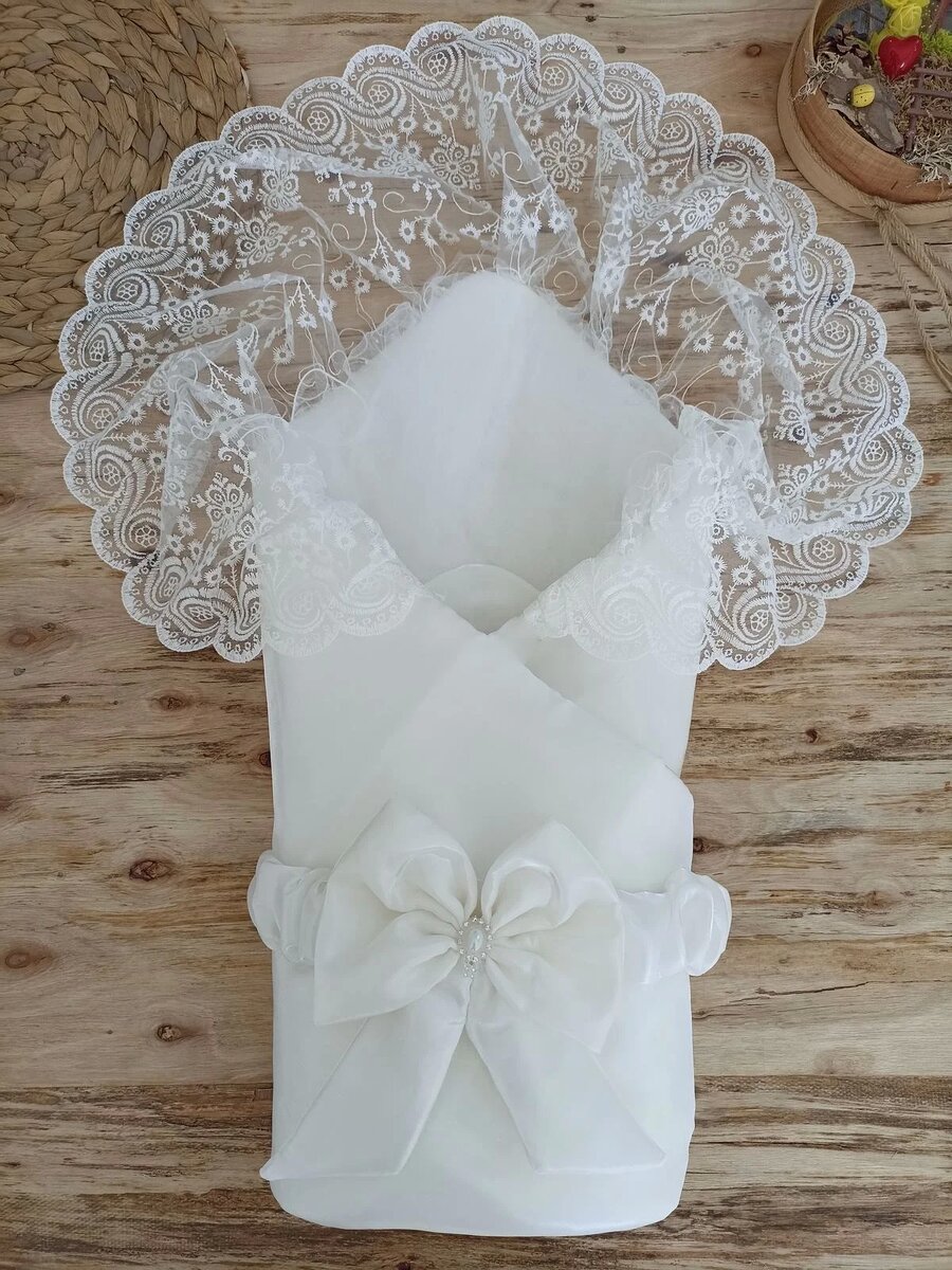 Yenidoğan Kumru İnci Fiyonk Kristal Parlak Duvaklı Kundak Bebek Battaniyesi Ekru Yenidoğan Kumru İnci Fiyonk Kristal Parlak Duvaklı Kundak Bebek Battaniyesi Ekru