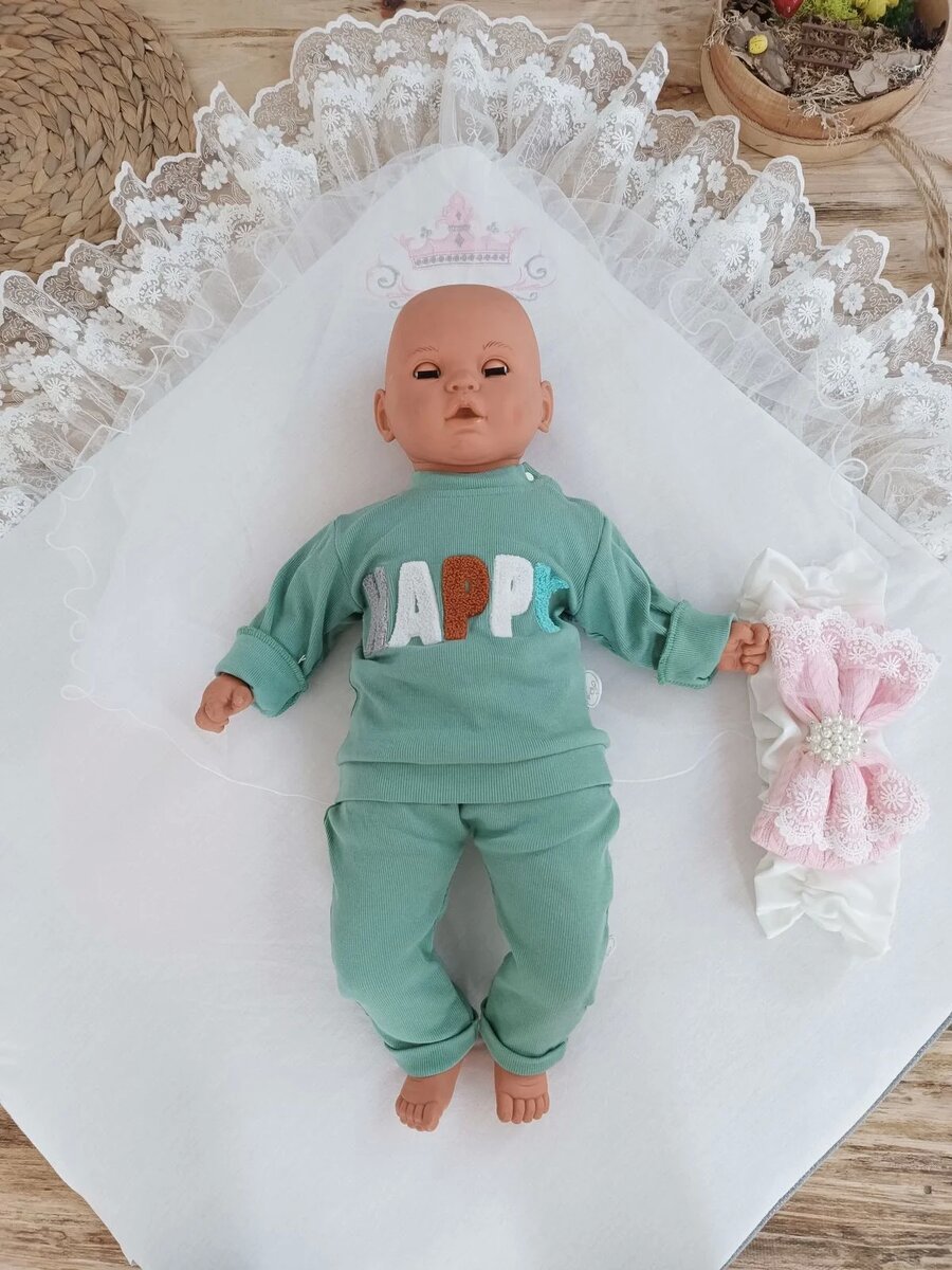 Yenidoğan Teri Cotton Taç Nakışlı Prizma Taş Kundak Bebek Battaniyesi Pembe Yenidoğan Teri Cotton Taç Nakışlı Prizma Taş Kundak Bebek Battaniyesi Pembe