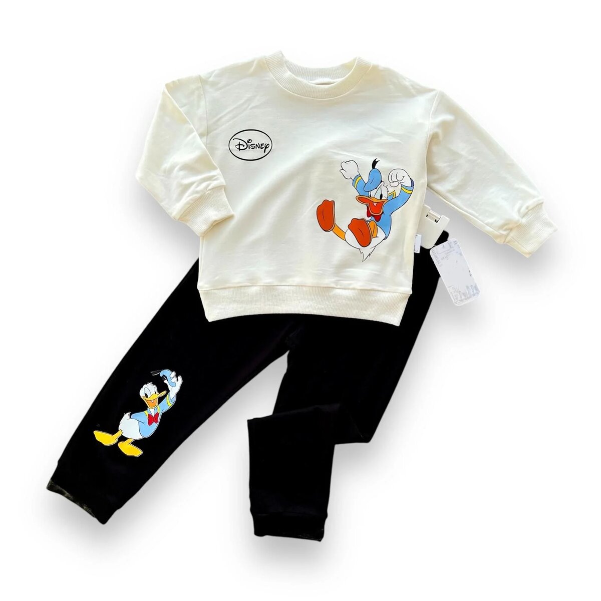 6-9-12-18 Ay Ördek Baskılı Pamuk Penye Kumaş Erkek Bebek Takımı Siyah 6-9-12-18 Ay Ördek Baskılı Pamuk Penye Kumaş Erkek Bebek Takımı Siyah