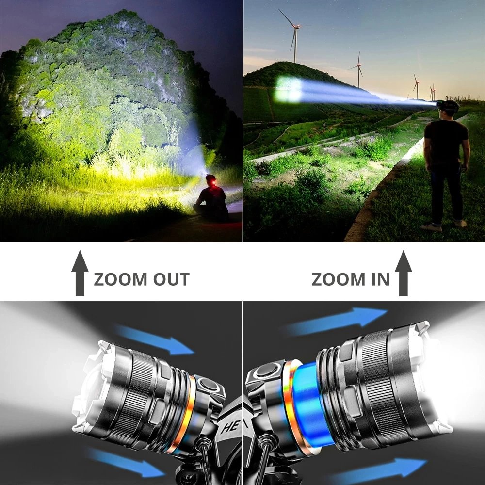 Ps-8002 Sensörlü Zoomlu Profesyonel Şarjlı Kafa Lambası Ps-8002 Sensörlü Zoomlu Profesyonel Şarjlı Kafa Lambası