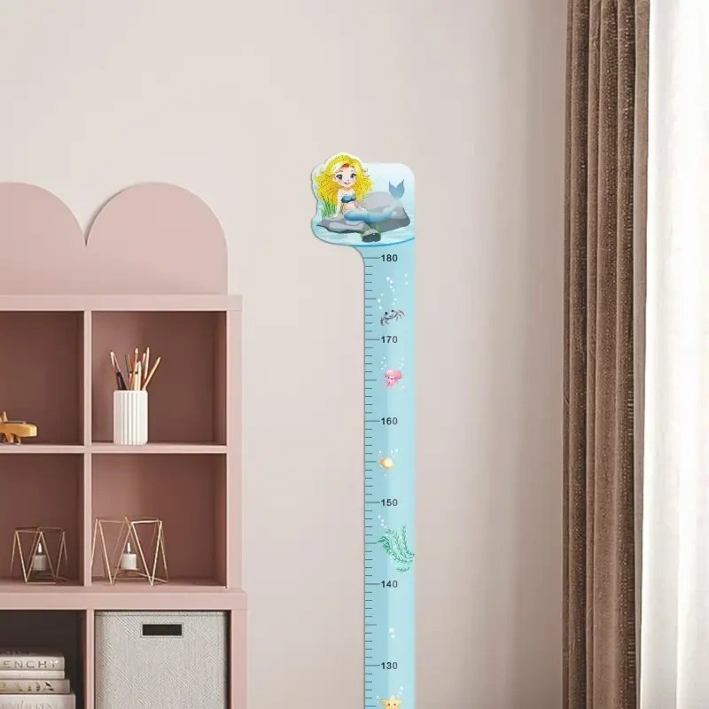 Sevimli Sarı Zürafa Yeşil Dinazor Deniz Kızı Roket Ağaç Boy Ölçüsü Sticker Sevimli Sarı Zürafa Yeşil Dinazor Deniz Kızı Roket Ağaç Boy Ölçüsü Sticker