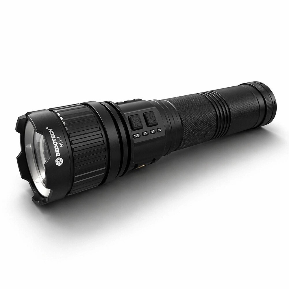Bedotech Bd-3 30w Tg Led Alüminyum Alaşımlı Zoomlu Type-c Analog Pil Göstergeli Şarjlı El Feneri