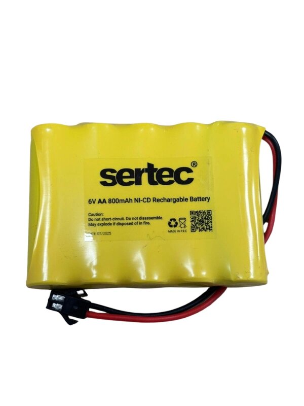 Sertec 6v 5s1p Aa 800 Mah Kablo + Siyah Konnektörlü Oyuncak Pili Sertec 6v 5s1p Aa 800 Mah Kablo + Siyah Konnektörlü Oyuncak Pili