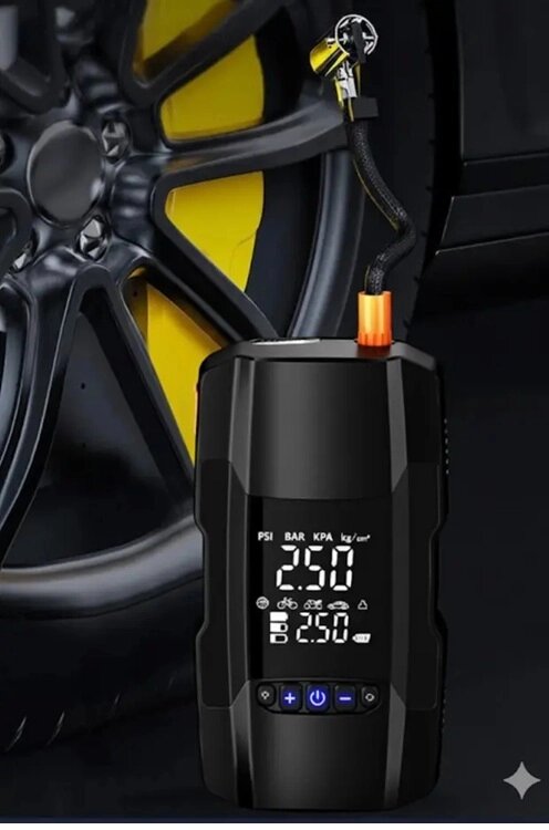 Şarjlı 10.000 Mah Akıllı Dijital Lastik Şişirme Pompası | 150 Psı | 12v Akü Şarj Takviyeli