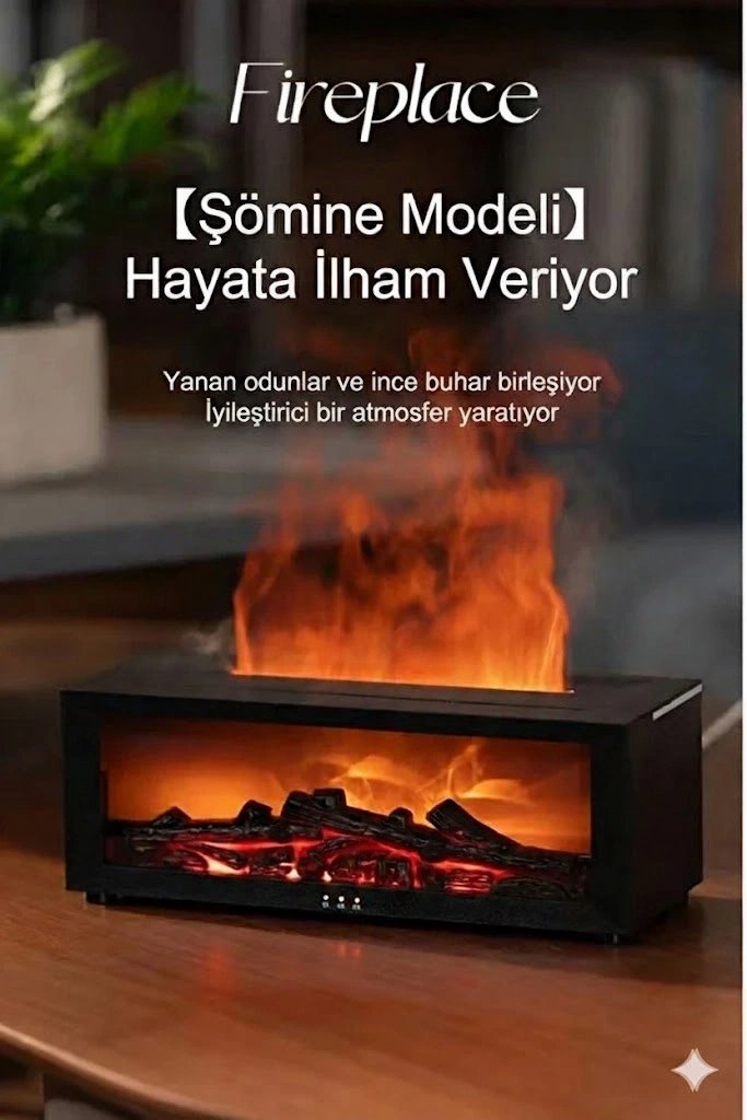A4 Şömine Esintili Aromaterapi Difüzörü Ultrasonik Hava Nemlendici A4 Şömine Esintili Aromaterapi Difüzörü Ultrasonik Hava Nemlendici