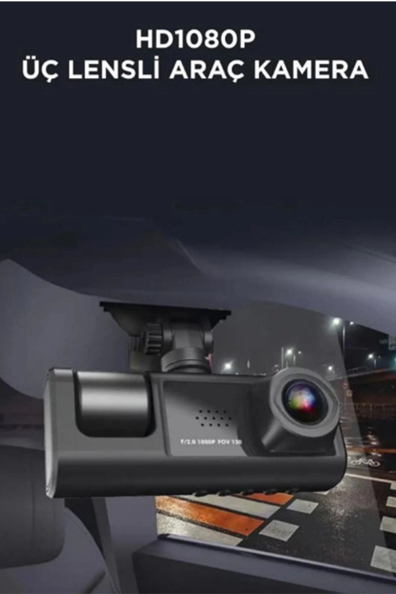 Araç İçi 1080p 3 Kameralı Lcd Ekranlı Gece Görüşlü , G-sensör , Geri Görüş Kamera Araç İçi 1080p 3 Kameralı Lcd Ekranlı Gece Görüşlü , G-sensör , Geri Görüş Kamera