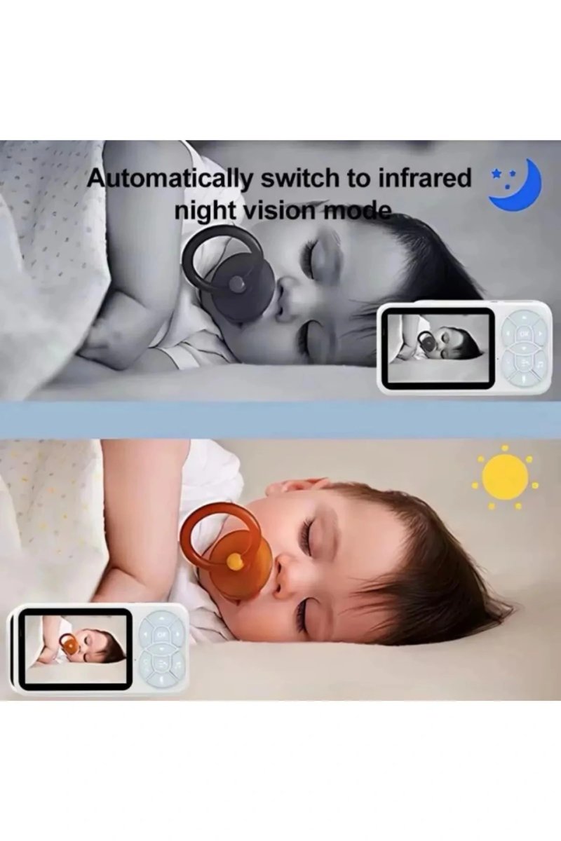 Bebek Kamerası Kumandalı Monitörlü Konuşma Özellikli Işıklı Gece Görüslü Hatırlatıcılı Kamera