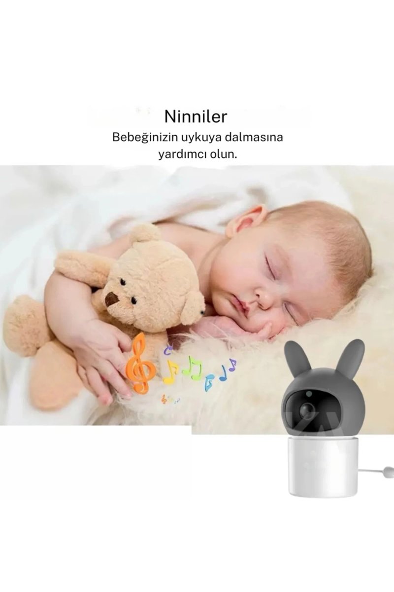 Bebek Kamerası Kumandalı Monitörlü Karşılıklı Konuşma Özellikli , Hatırlatıcılı Ip Bebek Kamerası