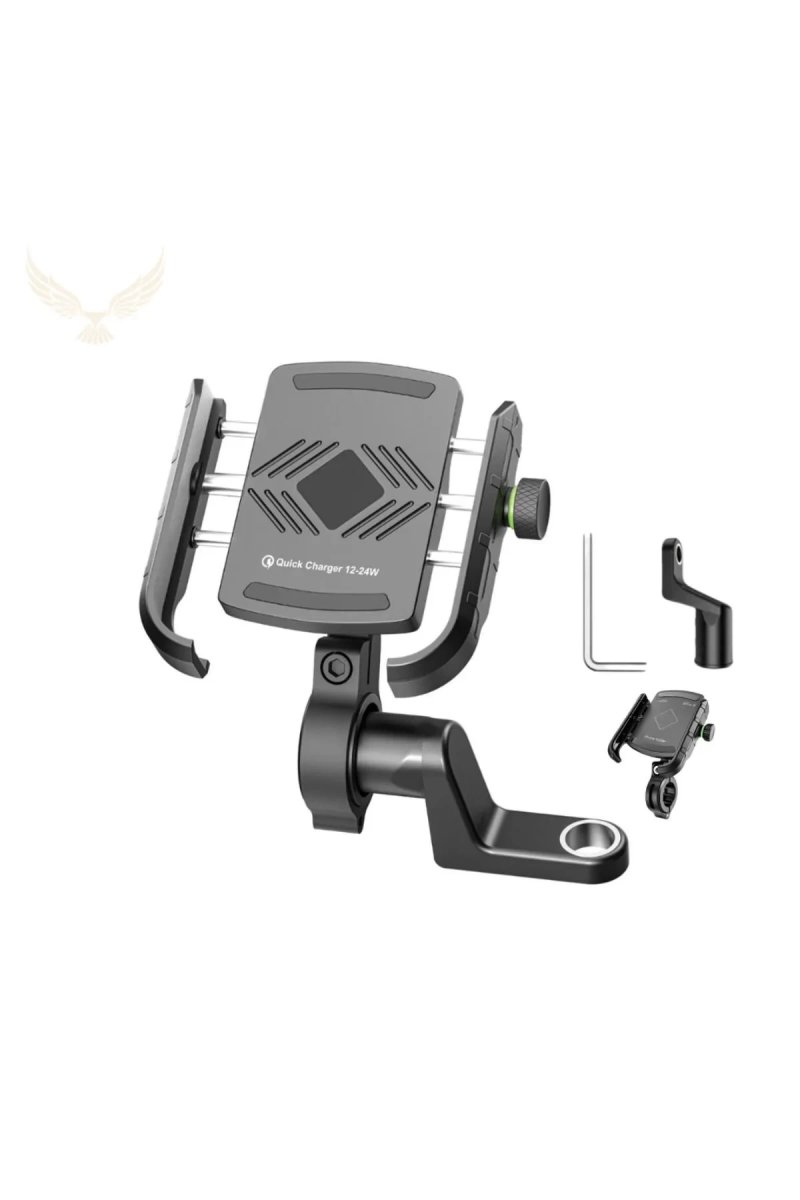Motosiklet Gidon Ve Ayna Bağlantılı Motor Ve Bisiklet Uyumlu Telefon Tutucu 12-24w Hızlı Şarj Motosiklet Gidon Ve Ayna Bağlantılı Motor Ve Bisiklet Uyumlu Telefon Tutucu 12-24w Hızlı Şarj