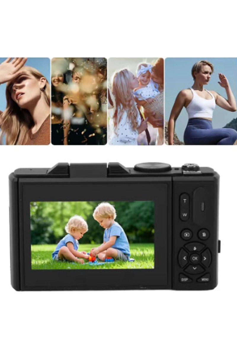 5k 75mp Hd Dijital Kamera 18x Dijital Zoom, Flaşlı,3.0 İnç Ekranlı Fotoğraf Makinesi