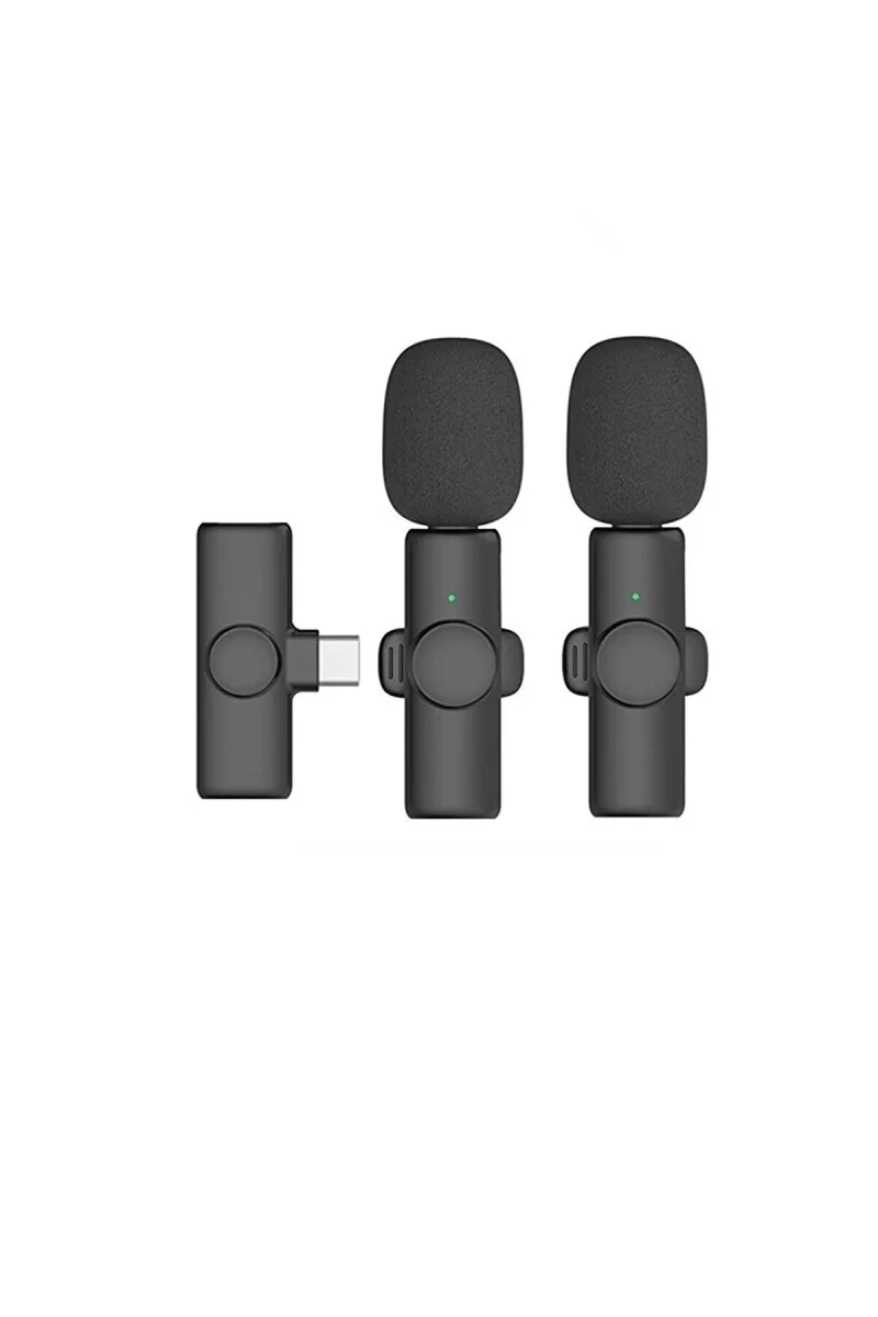 Kablosuz Yaka Mikrofonu Typ-c 2’li Mini Mikrofon Kablosuz Yaka Mikrofonu Typ-c 2’li Mini Mikrofon