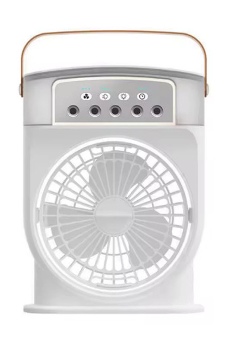 Şarjlı 600 Ml Su Hazneli Taşınabilir Masaüstü Vanilatör  Güçlü Fan Ve 2000 Mah Pil Beyaz
