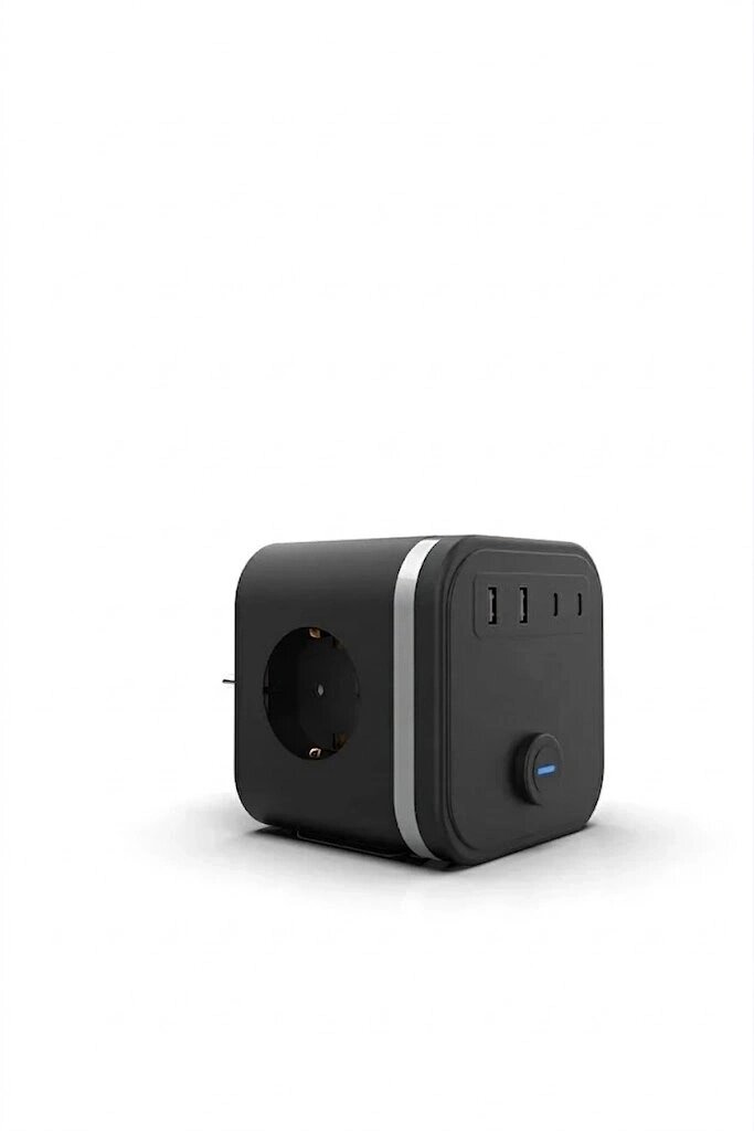 Termal Akım Korumalı Isıya Dayanıklı 3’lü Duvar Tipi Priz 2x Usb 2x Typce 3680 W