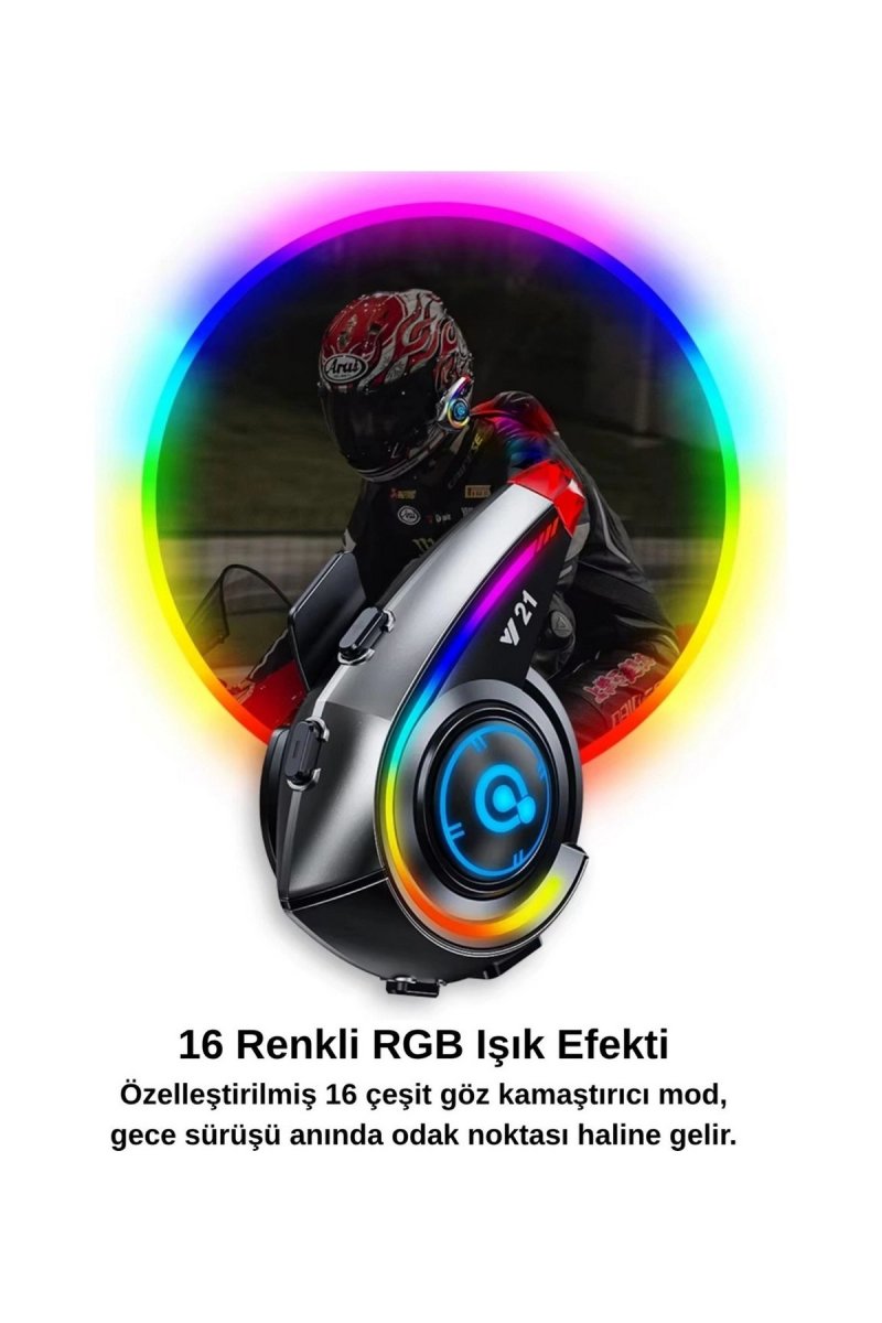 Y21 Rgb Işık Efektli Intercom Bluetooth Motosiklet Kask Kulaklığı Intercom Kulaklık Y21 Rgb Işık Efektli Intercom Bluetooth Motosiklet Kask Kulaklığı Intercom Kulaklık