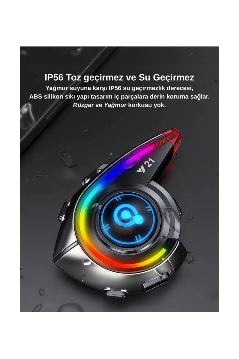 Y21 Rgb Işık Efektli Intercom Bluetooth Motosiklet Kask Kulaklığı Intercom Kulaklık Y21 Rgb Işık Efektli Intercom Bluetooth Motosiklet Kask Kulaklığı Intercom Kulaklık
