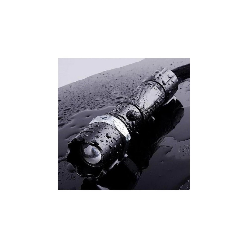 Km-110 Profesyonel Şarjlı El Feneri Ledli+flashlight+zoom Özellikli  Aparatlı 6 Parça Full Set