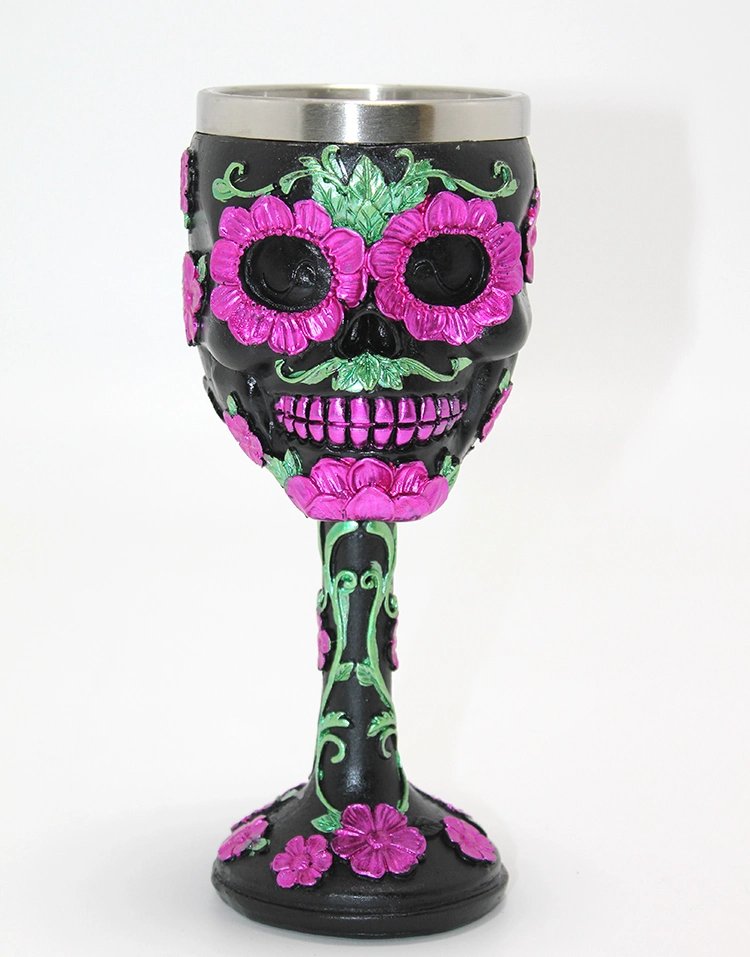Day Of The Dead Şeker Kurukafa Tasarımlı 3d Çelik Kadeh Bardak Alk4377