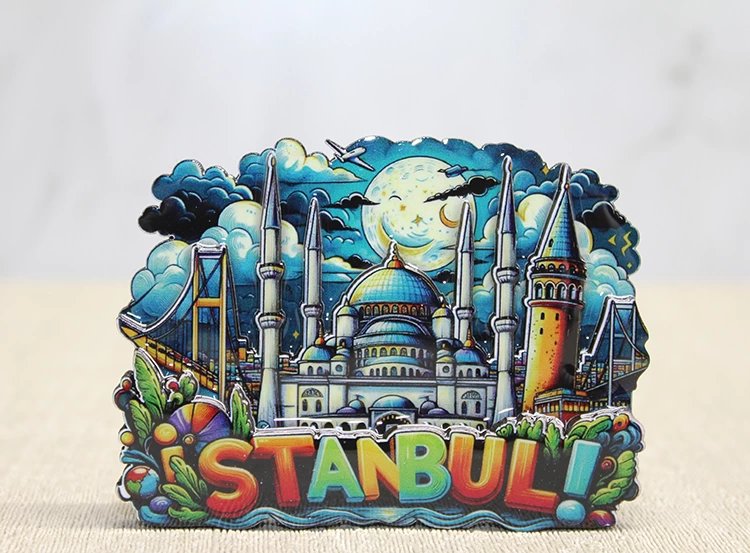 Ahşap İstanbul Temalı Magnet Alk4597 Ahşap İstanbul Temalı Magnet Alk4597
