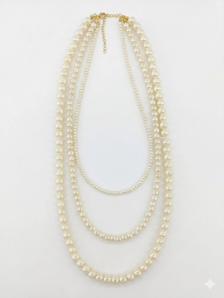 Classic Glow İnci Katman Kolye - Kl0308