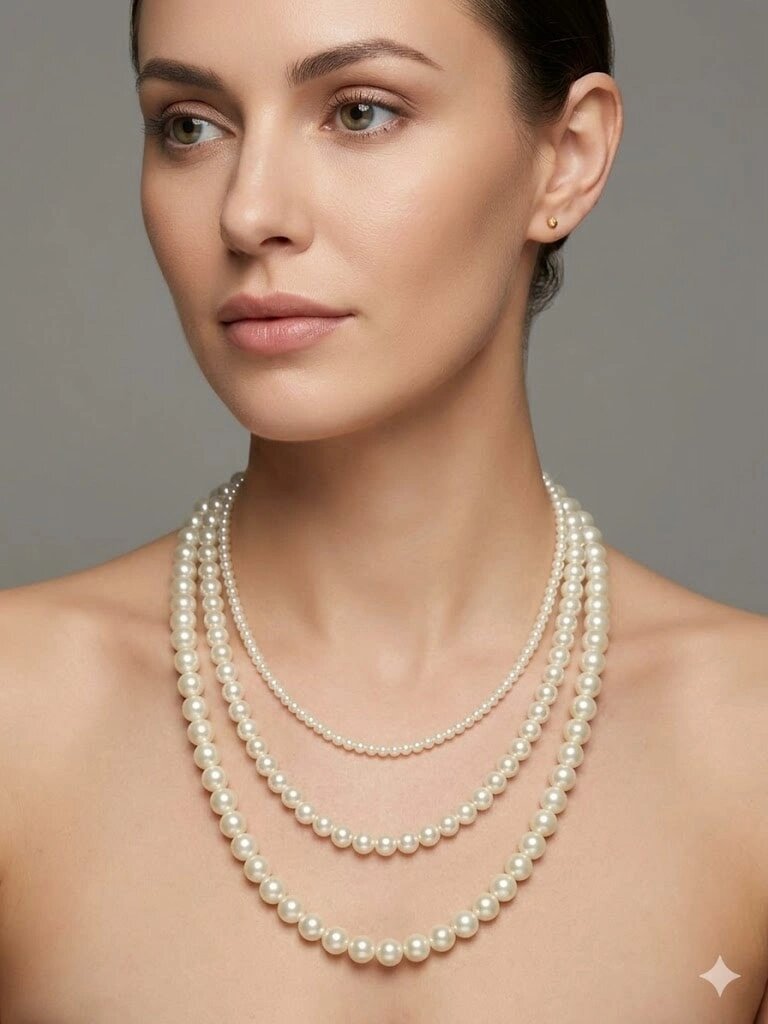 Classic Glow İnci Katman Kolye - Kl0308