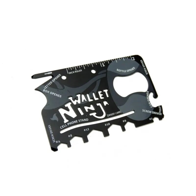 Ninja Wallet Survival Acil Durum Kiti / Kartı - 18 İn 1