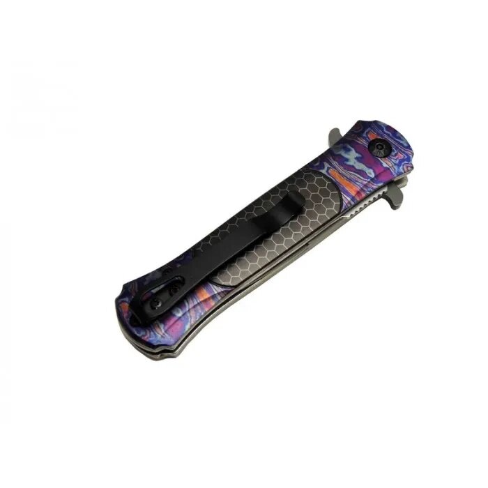 Çakı Mor 22 Cm Yarı Otomatik , Kemerlikli Çakı Mor 22 Cm Yarı Otomatik , Kemerlikli
