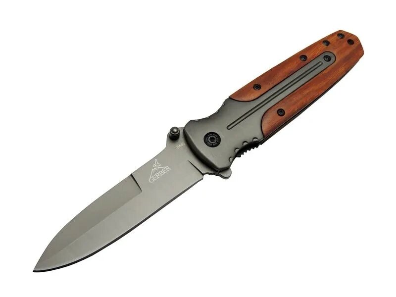 Gb Da59 Avcı Tip Kamp Çakısı 21 Cm - Metal Ampampamp Ahşap Sap, Kemerlikli Gb Da59 Avcı Tip Kamp Çakısı 21 Cm - Metal Ampampamp Ahşap Sap, Kemerlikli