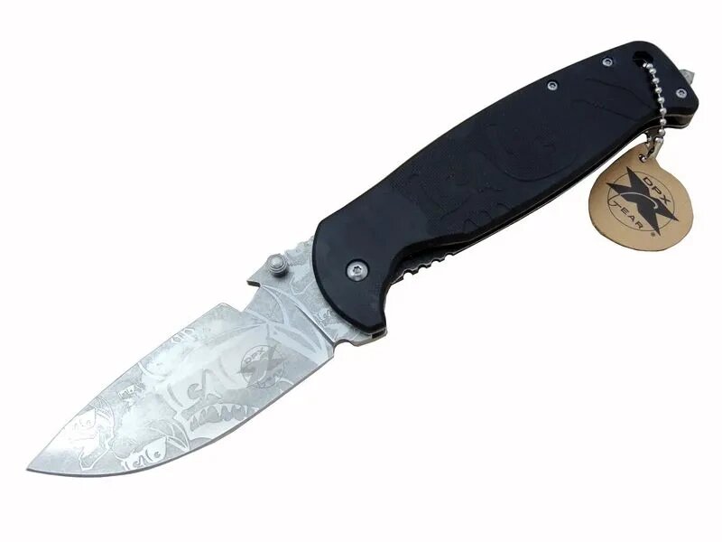 Gear Hst-1238 Desenli Outdoor Çakı 23,5 Cm - Açacaklı, Cam Kırma Perçinli, Kılıflı