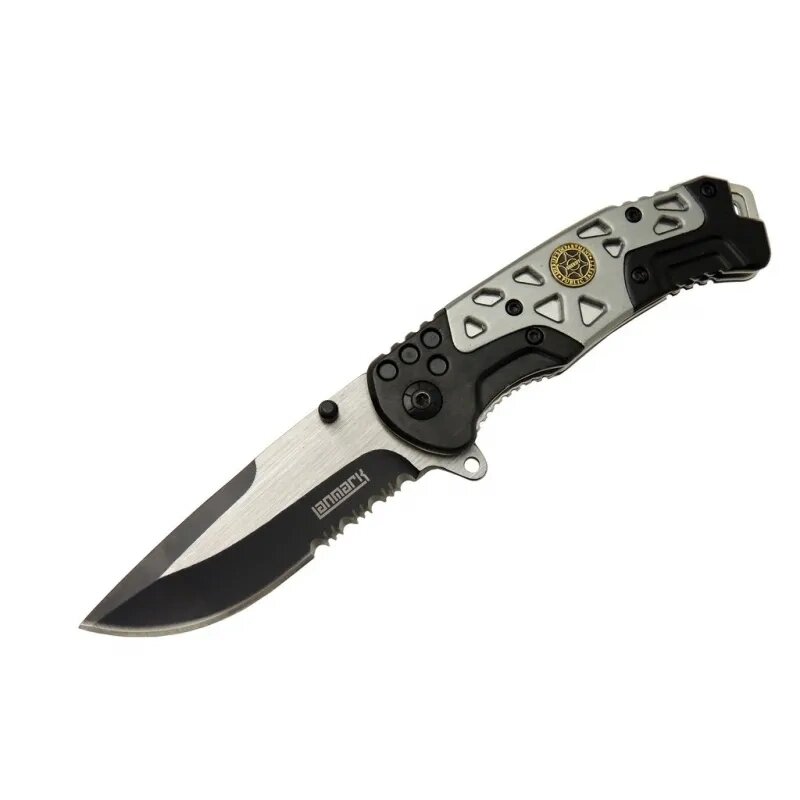 Mx10 Gri Testereli Outdoor Çakı 21 Cm - Otomatik, Perçinli Mx10 Gri Testereli Outdoor Çakı 21 Cm - Otomatik, Perçinli