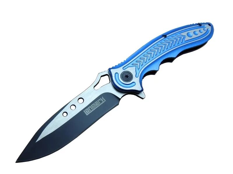 T60b Kamp Çakı 20 Cm - Mavi Sap, Otomatik, Kemerlikli T60b Kamp Çakı 20 Cm - Mavi Sap, Otomatik, Kemerlikli