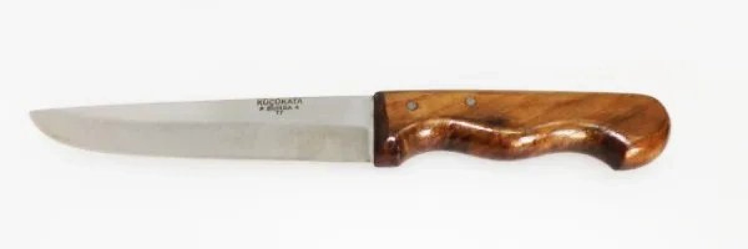 Bursa Kalın Küt Kasap Bıçağı No:2, 15,5 Cm - Ahşap Sap