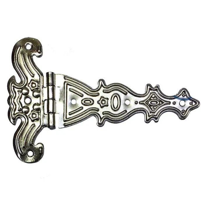 Dekoratif,  Tek Kuyruklu Menteşe - 69x102 Mm, Büyük, Nikel, 100 Adet