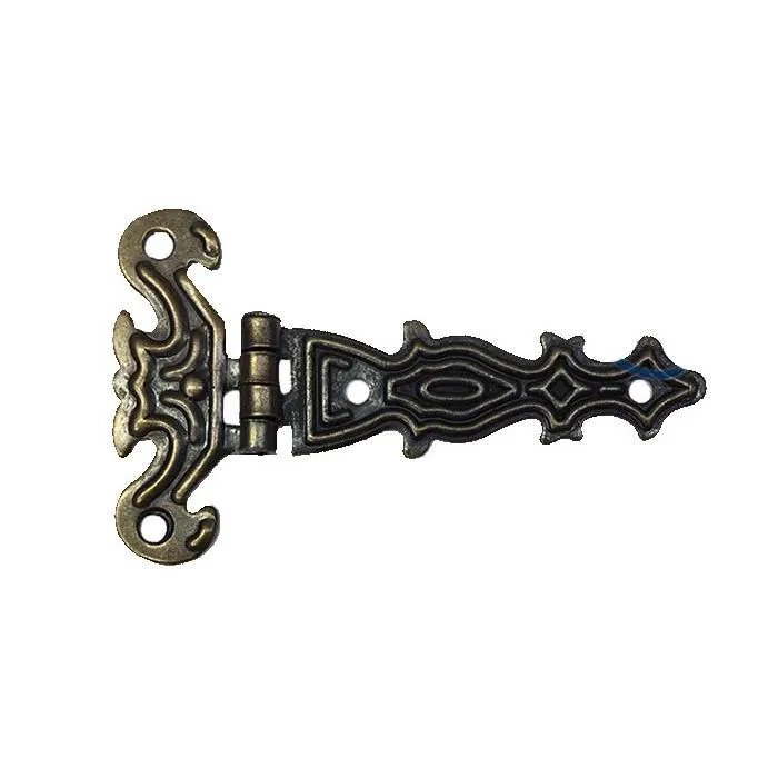 Dekoratif,  Tek Kuyruklu Menteşe - 40x68 Mm, Küçük, Antik, 100 Adet