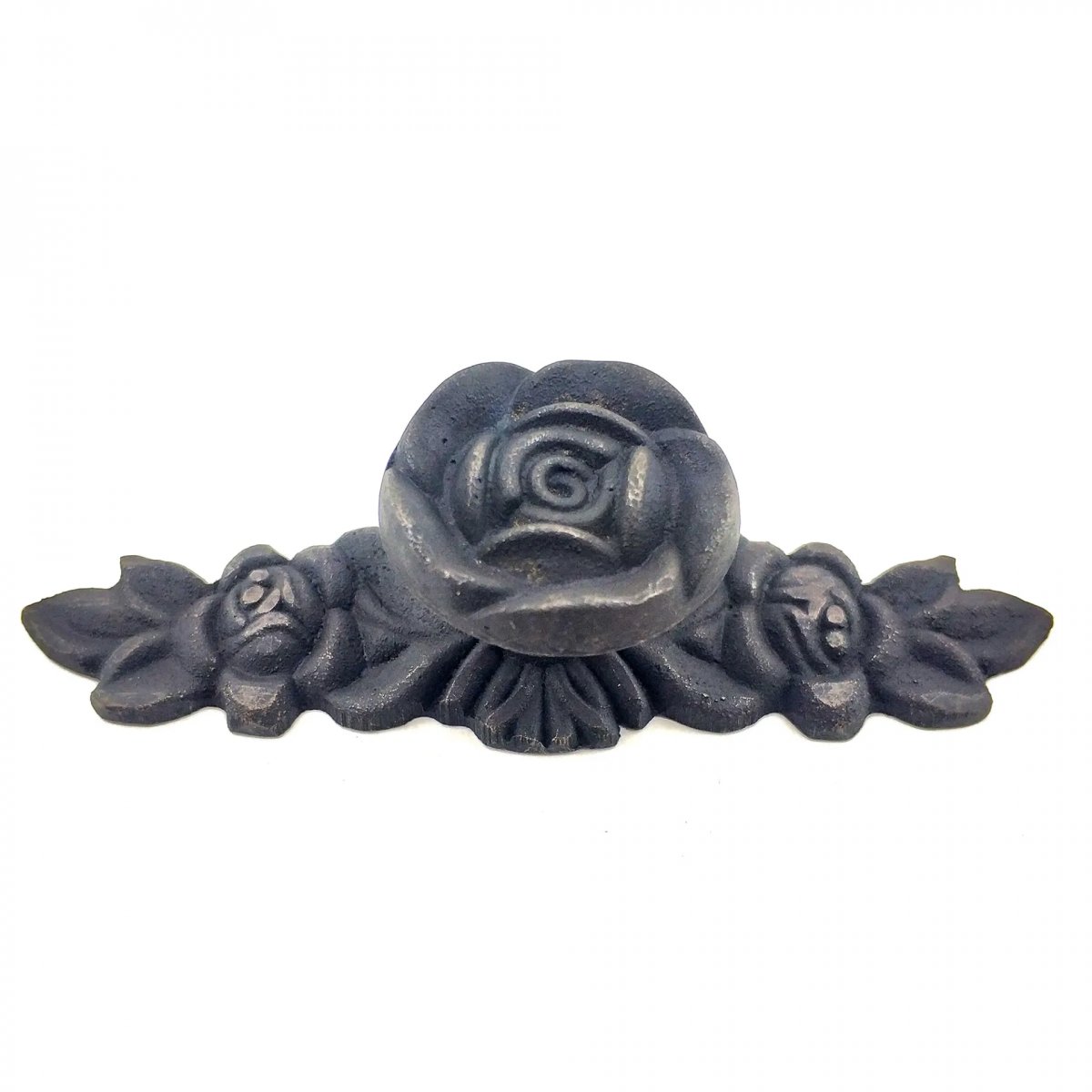 Antika Tarz Dekoratif Pirinç Gül Düğme - 30x100 Mm, Oksit