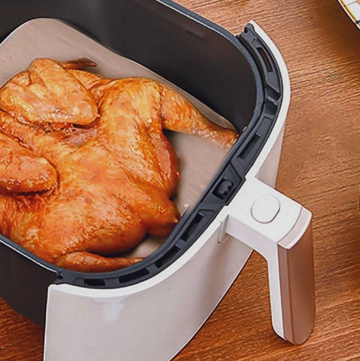 CLZ174 100 LÜ Deliksiz Düz Kare Air Fryer Pişirme Kağıdı Tek Kullanımlık Hava -Yağ Geçirmez Yapışmaz Kağıt