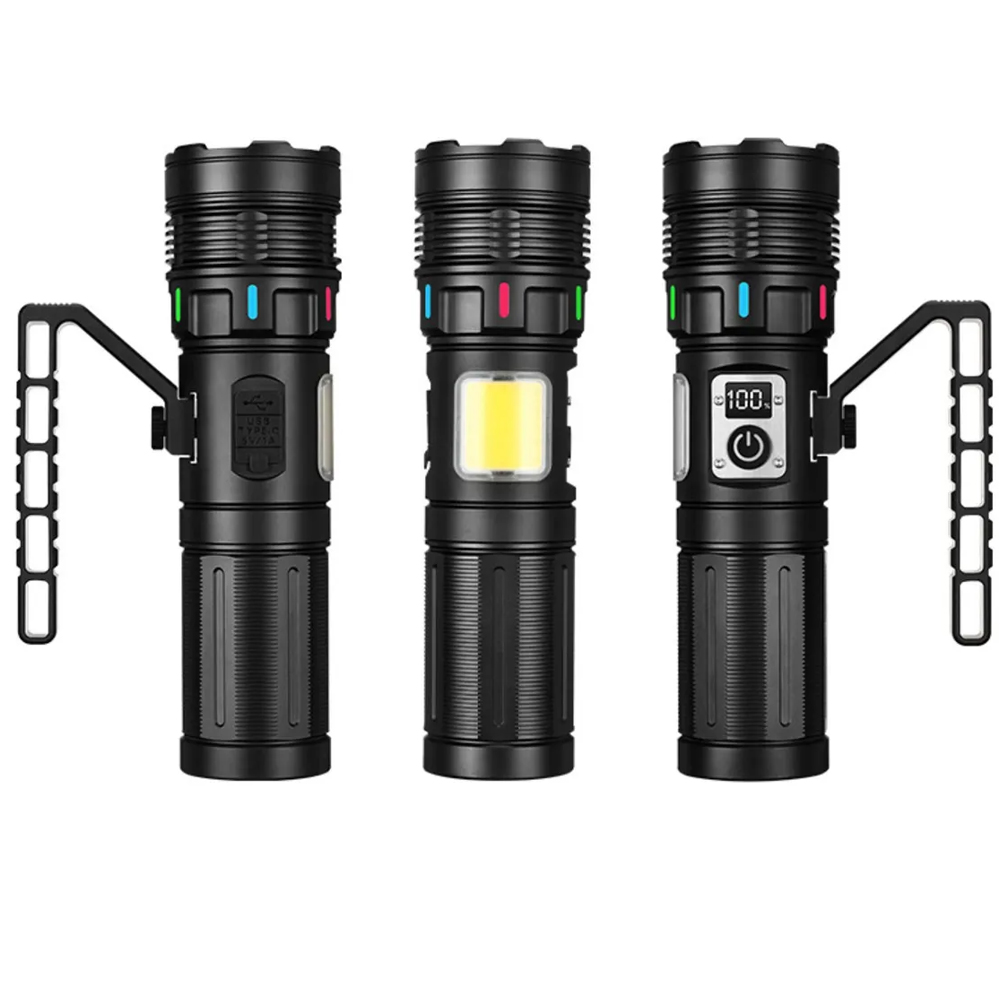 15.000 Lümen TG + COB LED Şarjlı El Feneri WT-703