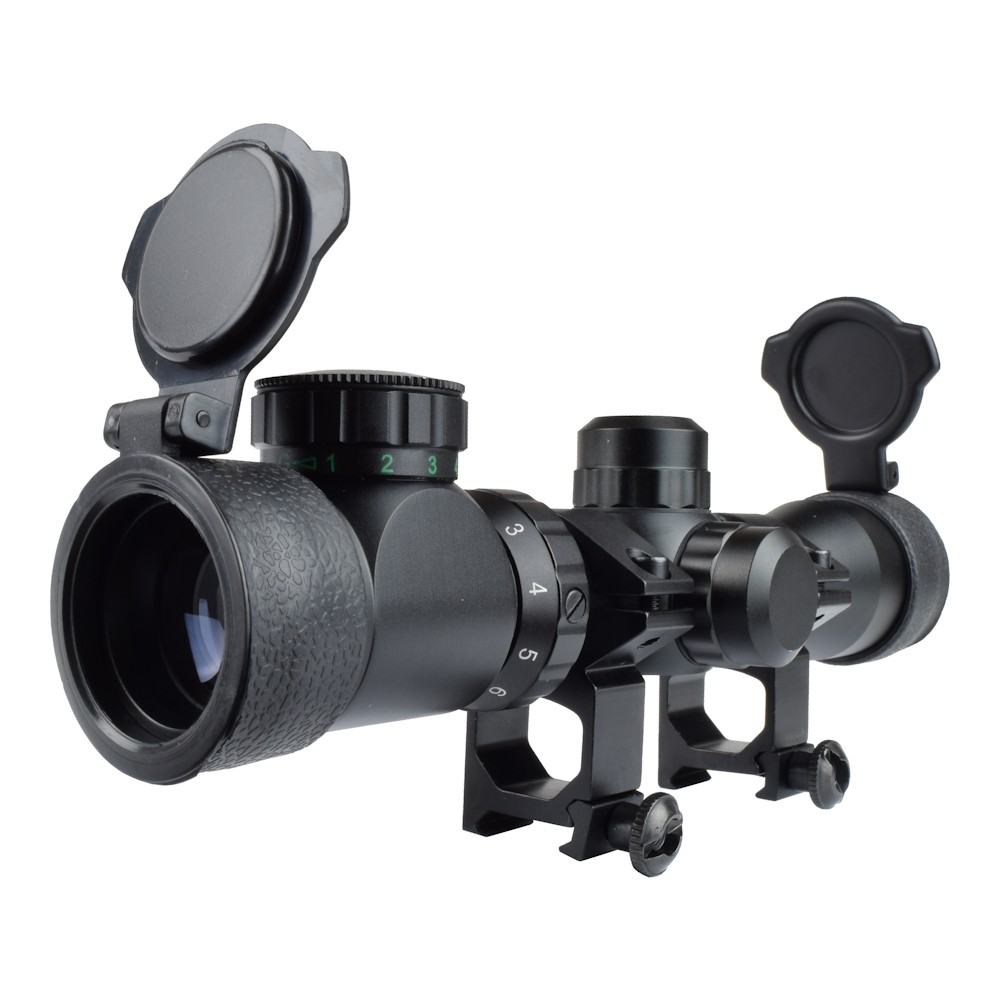 2-6x28 Zoomlu Av Tüfeği Dürbünü Hedef Çizgili Çift Işıklı