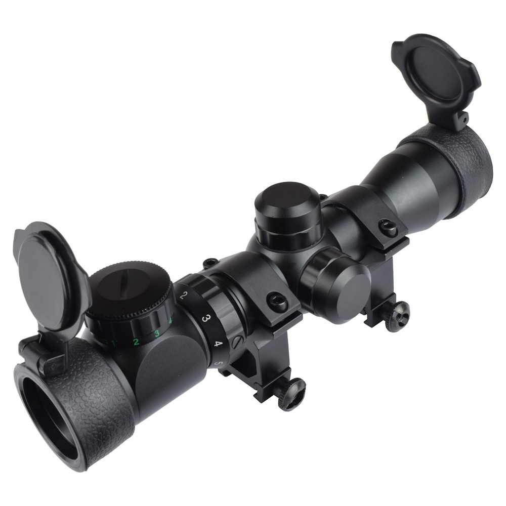 2-6x28 Zoomlu Av Tüfeği Dürbünü Hedef Çizgili Çift Işıklı