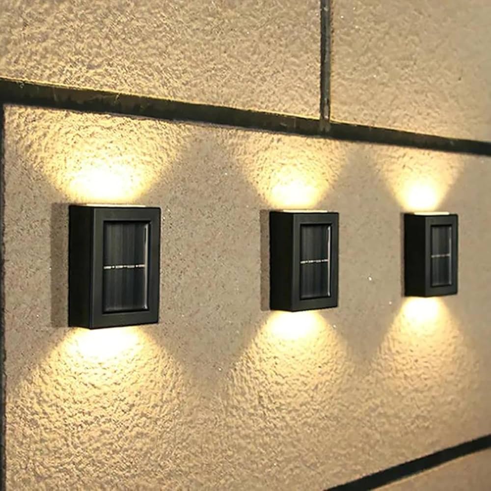 2 Adet Modern Solar Çift Taraflı Aplik Güneş Enerjili Aydınlatma Dekorasyon Duvar Lamba 2 Adet Modern Solar Çift Taraflı Aplik Güneş Enerjili Aydınlatma Dekorasyon Duvar Lamba
