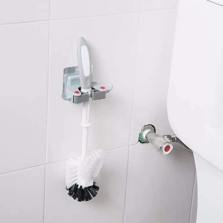 CLZ174 3 Adet Askılı Yapışkanlı Sap Tutucu Banyo Düzenleyici Askı  Mop Paspas Fırça Sapı Tutucu