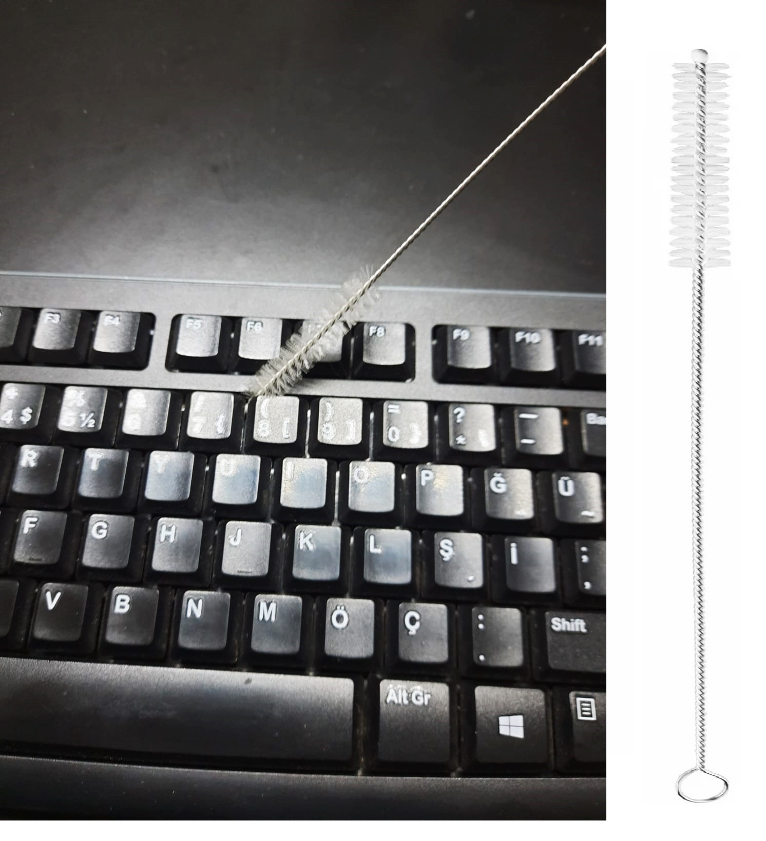 CLZ174 3 Lü Pratik Fırça  Esnek Bükülebilir Klavye Mouse Arası Temizlik Fırçası