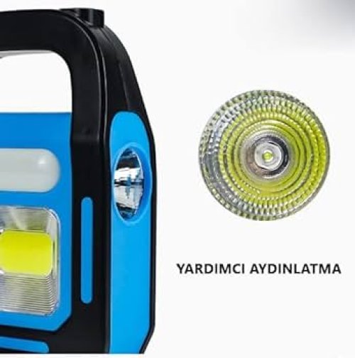 3 Watt Şarj Edilebilir Güneş Enerjili Solar El Feneri 3 Modlu Kamp Lambası