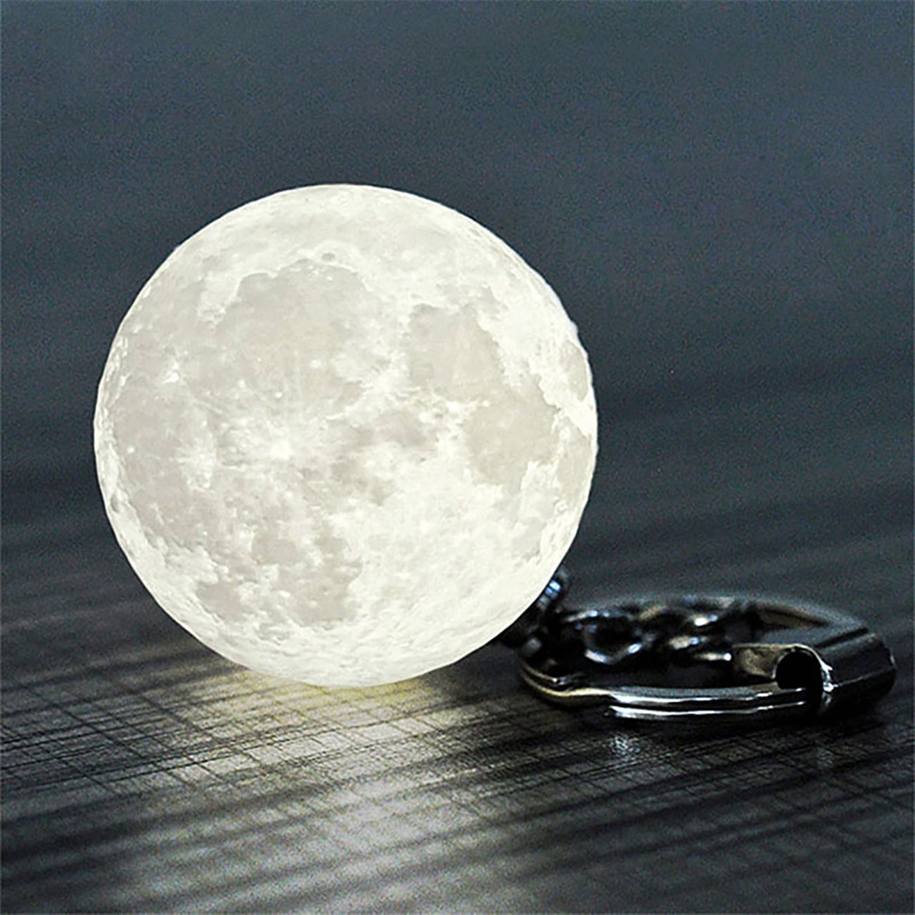CLZ174 3D Led Anahtarlık  Moon Lamba Işıklı Ay Anahtarlık
