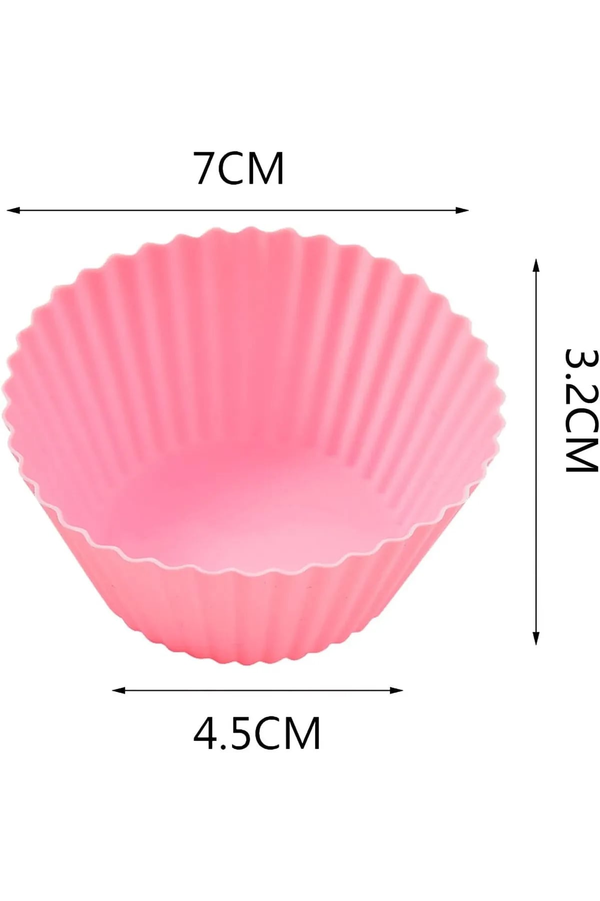 CLZ174 6 Adet Yıkanabilir Mini Tırtıklı Muffin Kalıbı- Ribanalı Kek-Cupcake- Renkli Hamur Işi Kabı