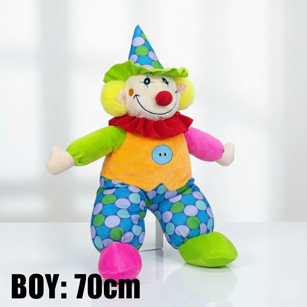 70 cm BÜYÜK BOY Palyaço Peluş Oyuncak Bebek