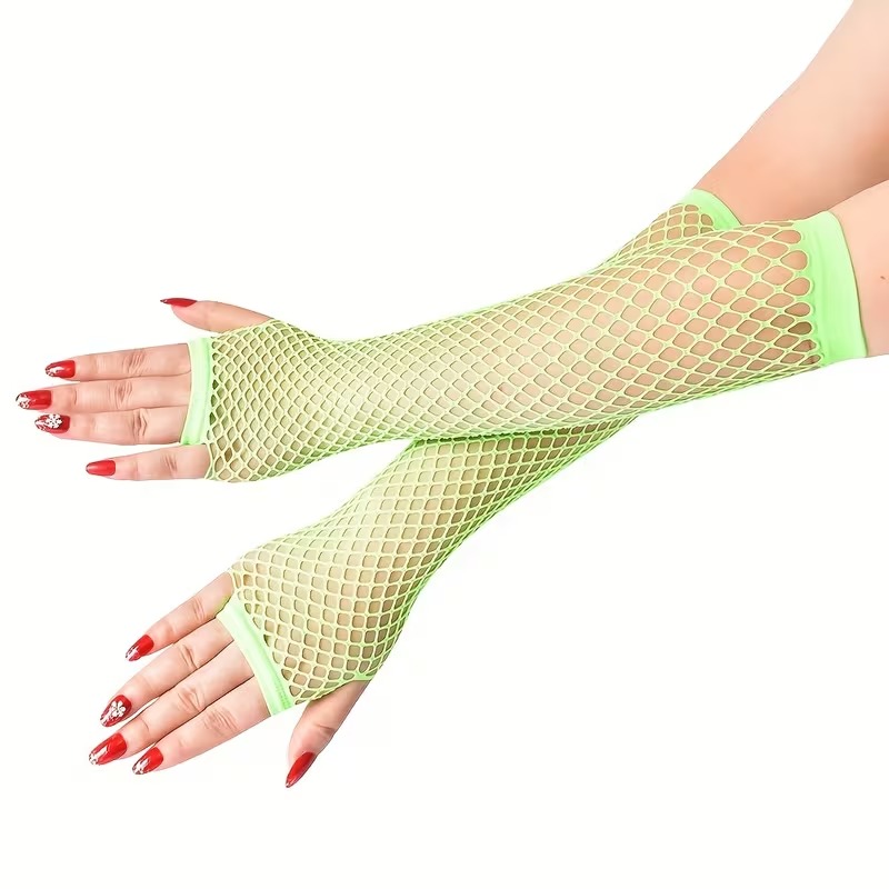80’ler 90’lar Retro Neon Yeşil File Parmaksız Eldiven 26 cm 80’ler 90’lar Retro Neon Yeşil File Parmaksız Eldiven 26 cm
