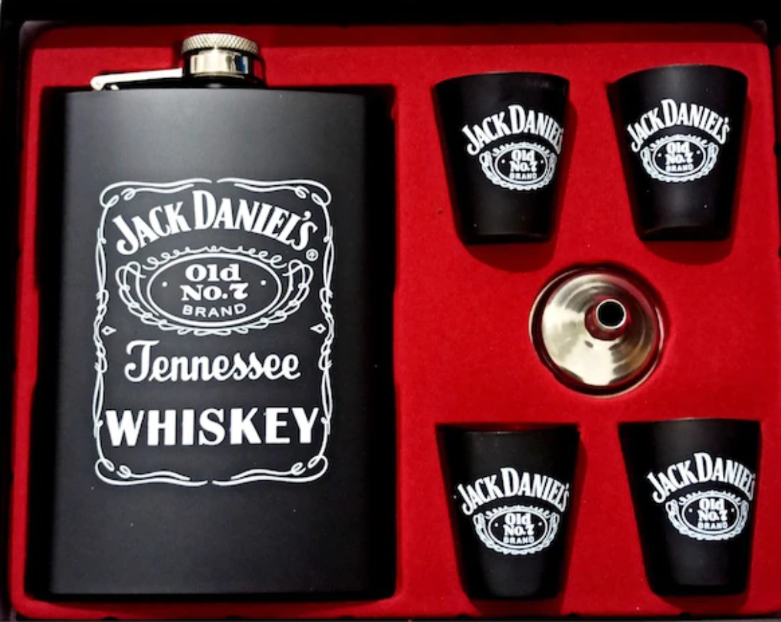 9 oz (266ml) Çelik Matara Hediye Seti İçecek Matarası 4 Shot Bardaklı