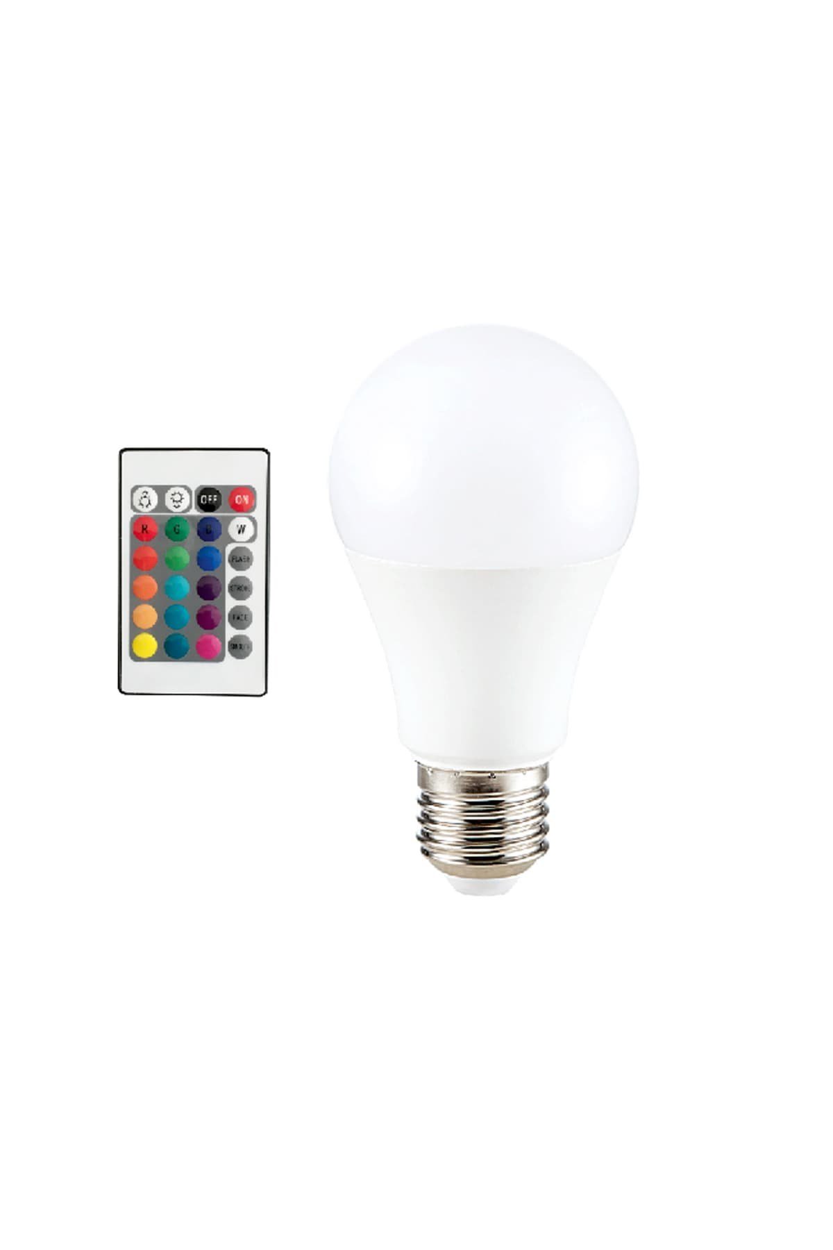 9W E27 RGB ve Beyaz Işık Kumandalı Ampul