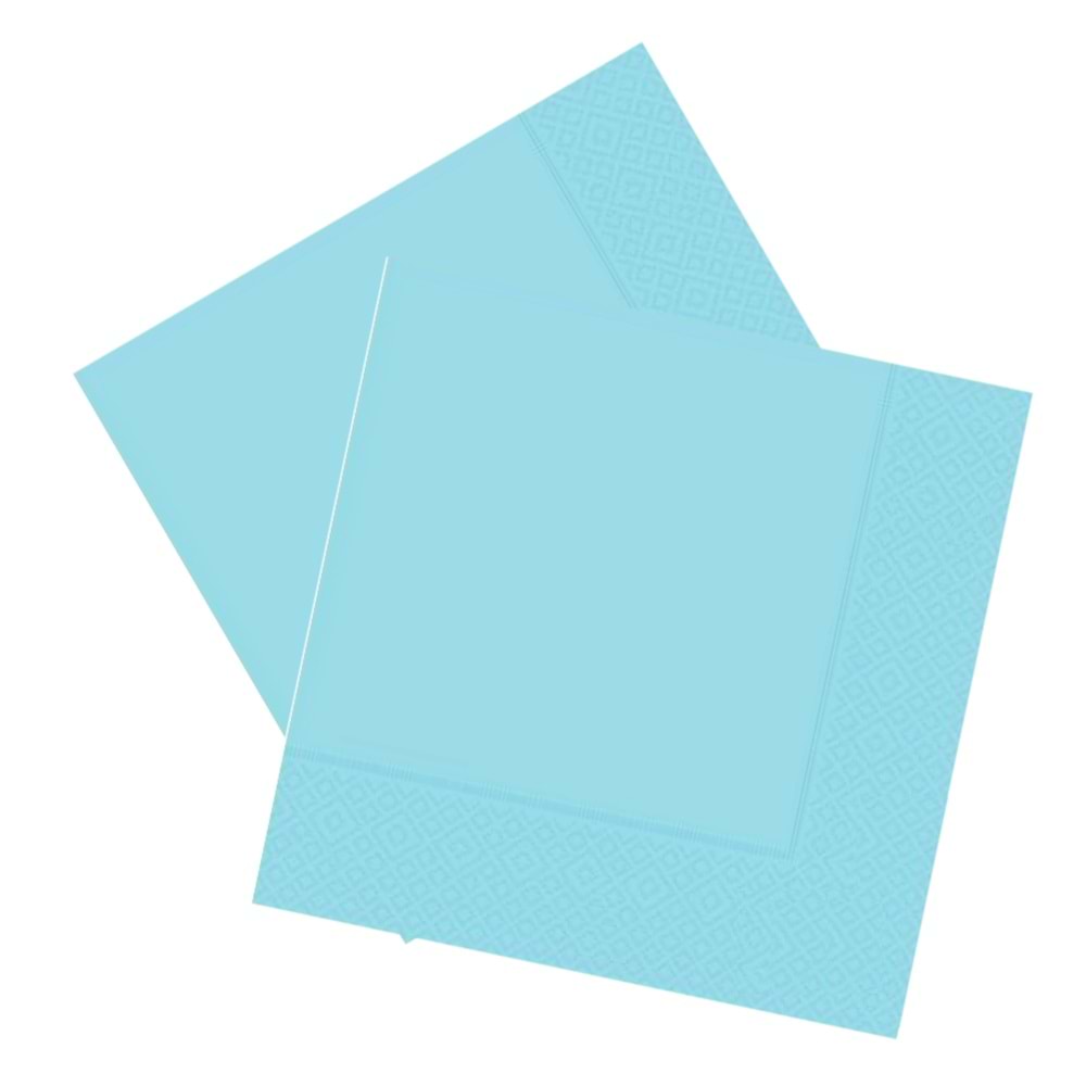 Açık Mavi Çift Katlı Kağıt Peçete 20 Ade (CLZ)