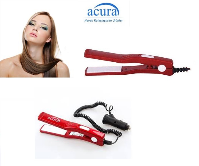 Acura AC 75 Carin Araçta Kullanılabilen Saç Düzleştirici Saç Maşası (CLZ)